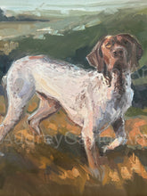 Load image into Gallery viewer, “Bird Dog” German Short Haired Pointer Oil Painting on Canvas Panel Framed