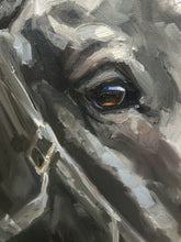 Load image into Gallery viewer, “Bangtail Sterling” Oil Painting- Western Art- Equine Art-Bucking Horse