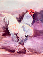 Load image into Gallery viewer, “Pollo Blanco” 11X14 Watercolor Gallery Wrapped Canvas by Audrey Caylor