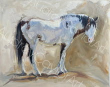 Load image into Gallery viewer, “One Blue Eye” 24x30x1.5 oil painting on gallery wrapped canvas, Paint Horse - Equine - Western Art
