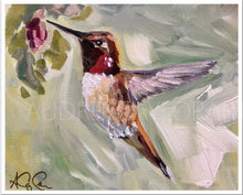 Load image into Gallery viewer, Hummingbird Giclee Print, Morning Flight by Audrey Caylor