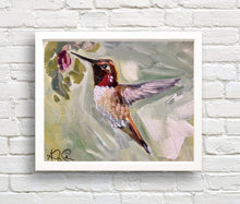 Load image into Gallery viewer, Hummingbird Giclee Print, Morning Flight by Audrey Caylor