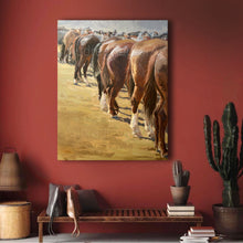 Load image into Gallery viewer, “Horse Sale” 48X60 oil  painting, Equine Horse Art
