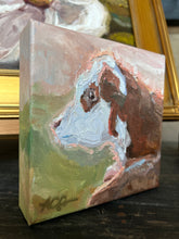 Load image into Gallery viewer, Copper Hide -Hereford Calf Mini 6X6X1.5 on Gallery Wrapped Canvas painting
