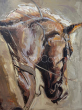 Load image into Gallery viewer, “Four Slug Bounty” 40x30x1.5 Branding Working Roping Horse Painting oil and acrylic painting on gallery wrapped canvas equine artwork
