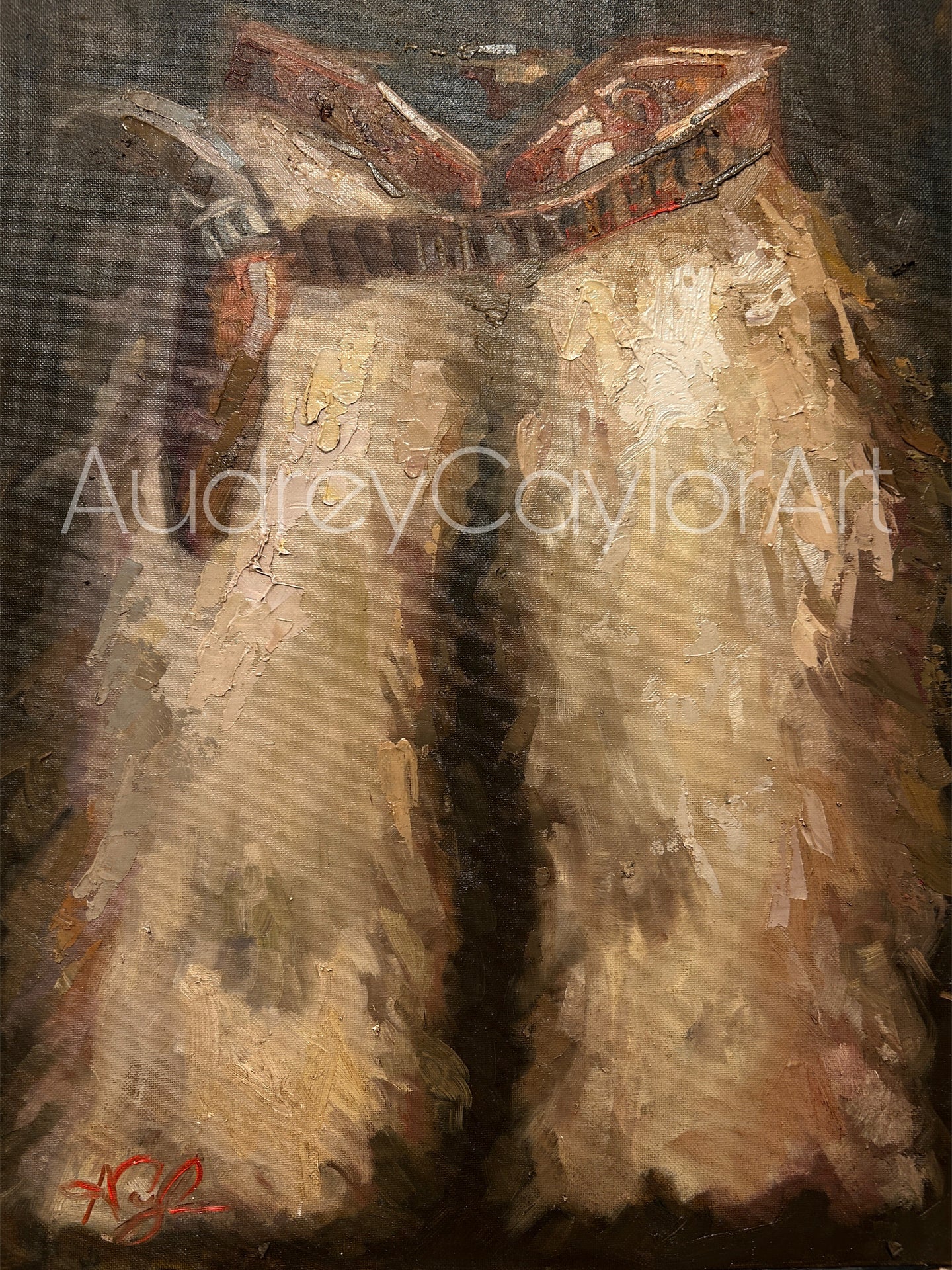 Lil Woolie Chaps 16X20 Oil Painting on Canvas Board Unframed