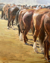 Load image into Gallery viewer, “Horse Sale” 48X60 oil  painting, Equine Horse Art
