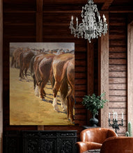 Load image into Gallery viewer, “Horse Sale” 48X60 oil  painting, Equine Horse Art
