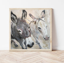 Load image into Gallery viewer, &quot;Penelope and Booger&quot; Donkey Giclee Fine Art Print 20X20
